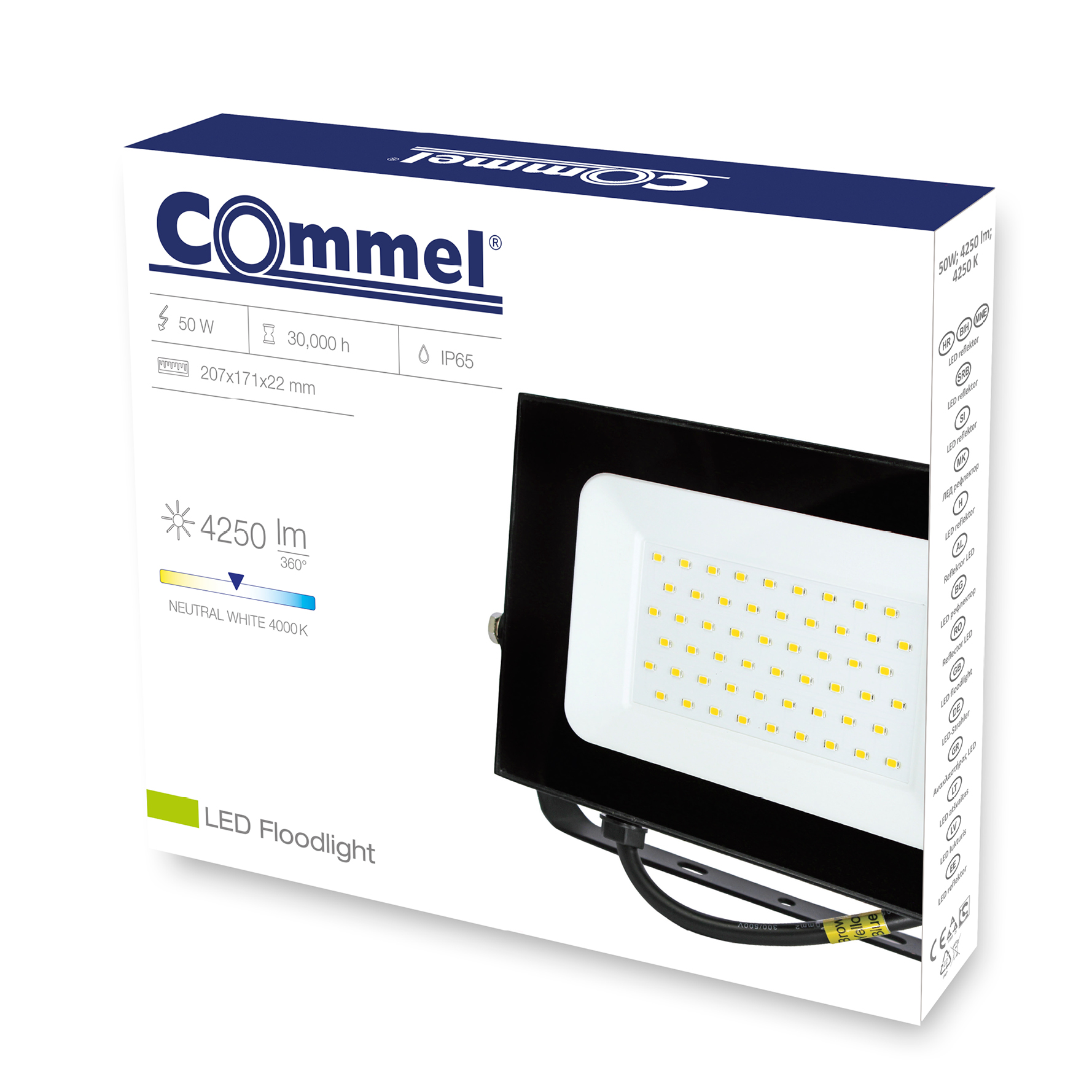 COMMEL LED reflektor Economy line 50W NW 4000K 4250lm IP65