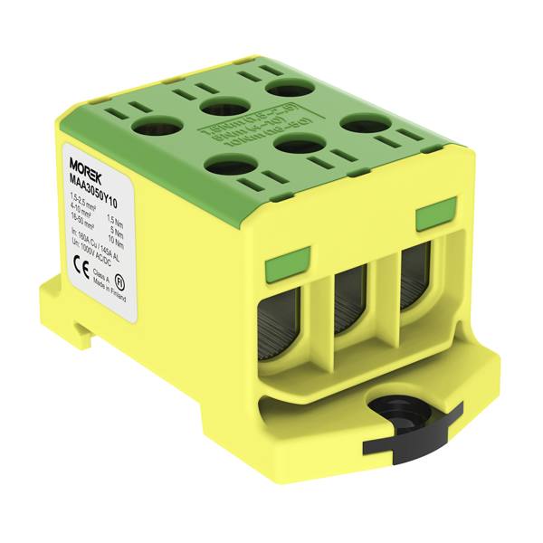 Fővezetéki sorkapocs 1.5-50mm² zöld/sárga